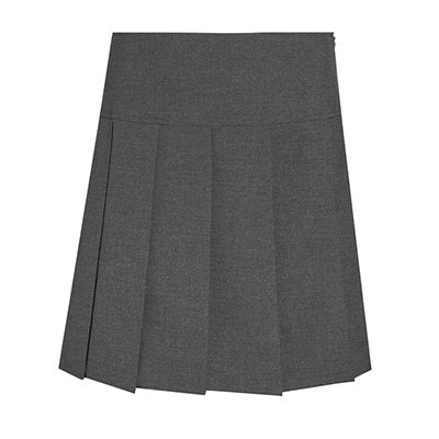 Extra Long Length Grey Eco Drop Waist Pleated Skirt (24 x 24L)