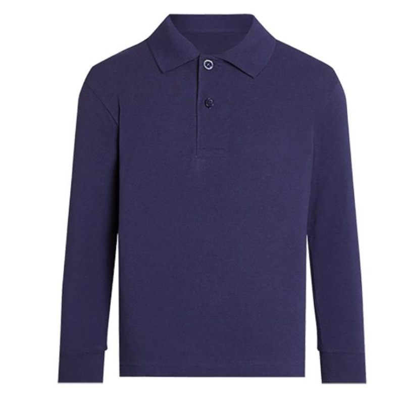Navy Premium Long Sleeve Polo (1)