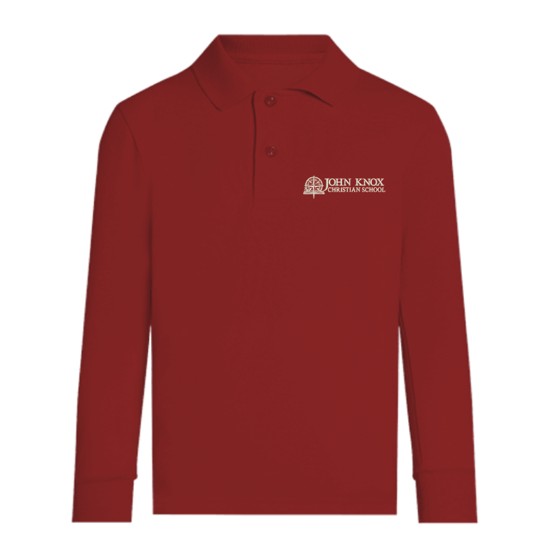 JKC Burgundy Premium Long Sleeve Polo (5)