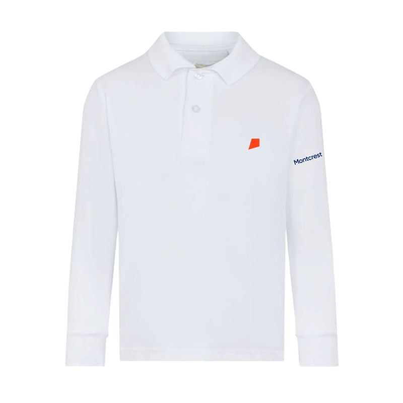 MST White Premium Long Sleeve Polo (AL)