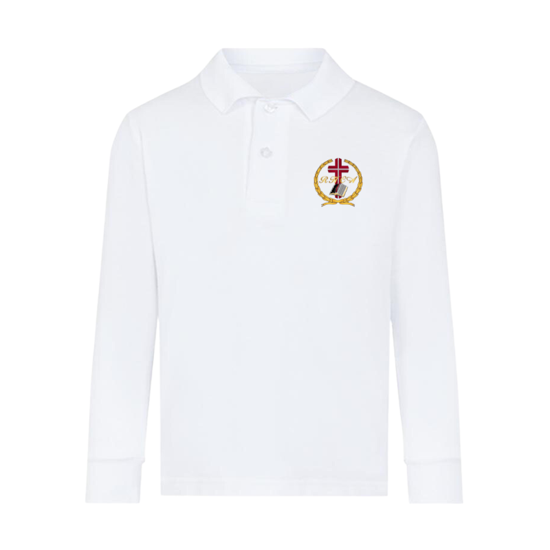 Polo blanc premium à manches longues (2)
