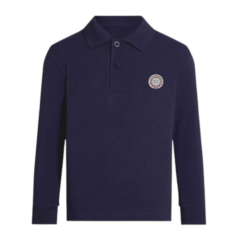 SML Navy Premium Long Sleeve Polo (AXL)