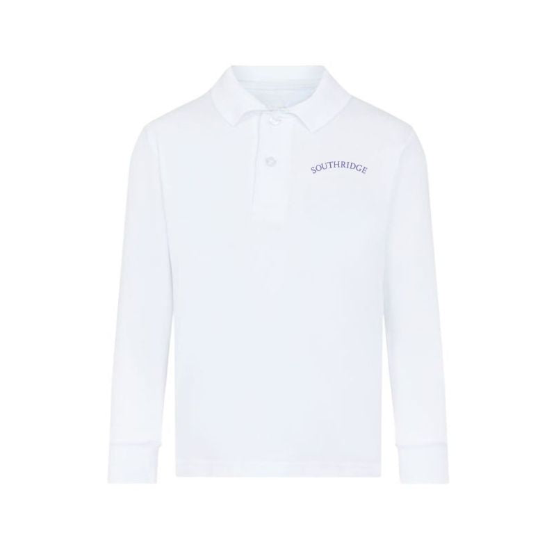 White Premium Long Sleeve Polo (SRS AM)
