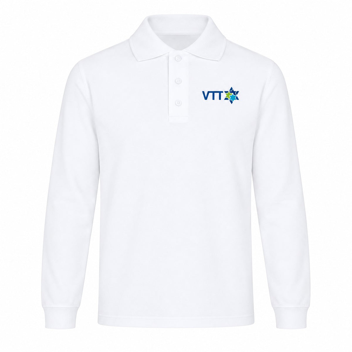 White Premium Long Sleeve Polo (TAL 11)