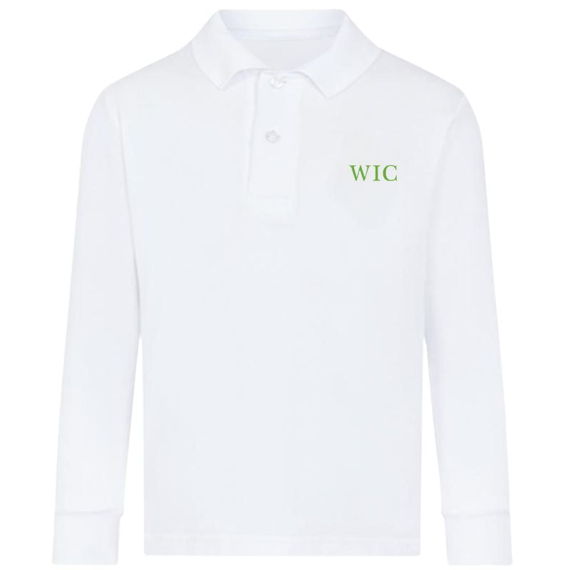White Premium Long Sleeve Polo (WIC AS)