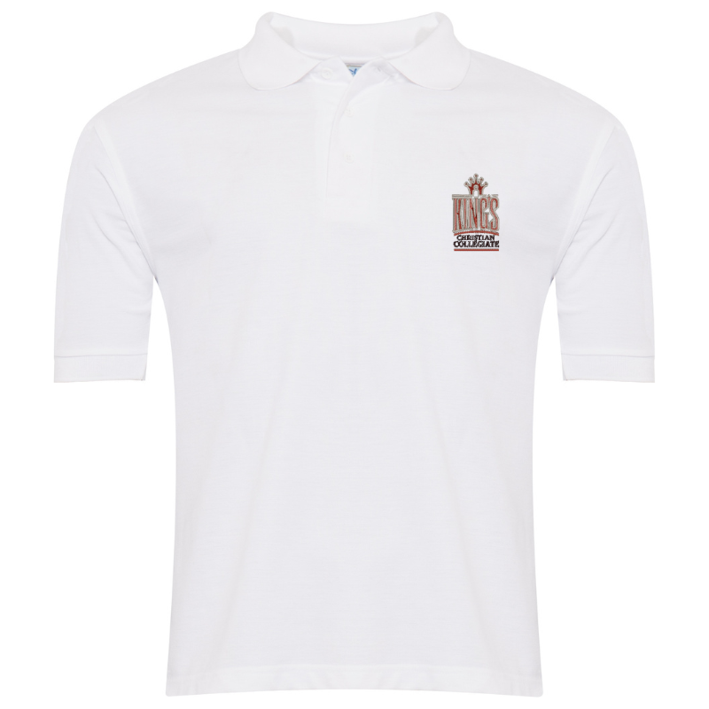 KCC White Premium Short Sleeve Polo (AXL)