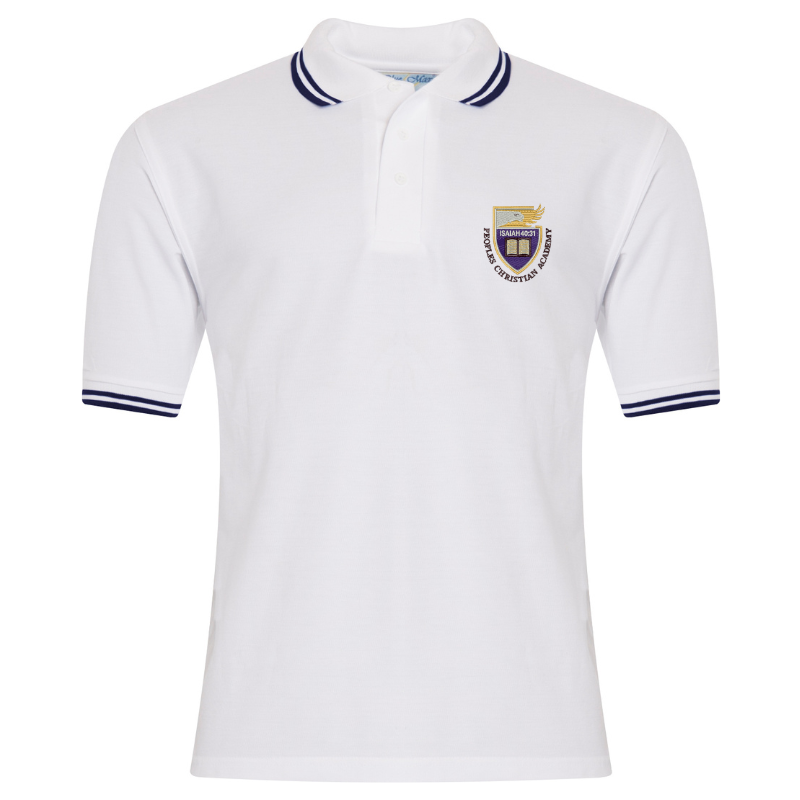 White PCA Premium Short Sleeve Polo (11)
