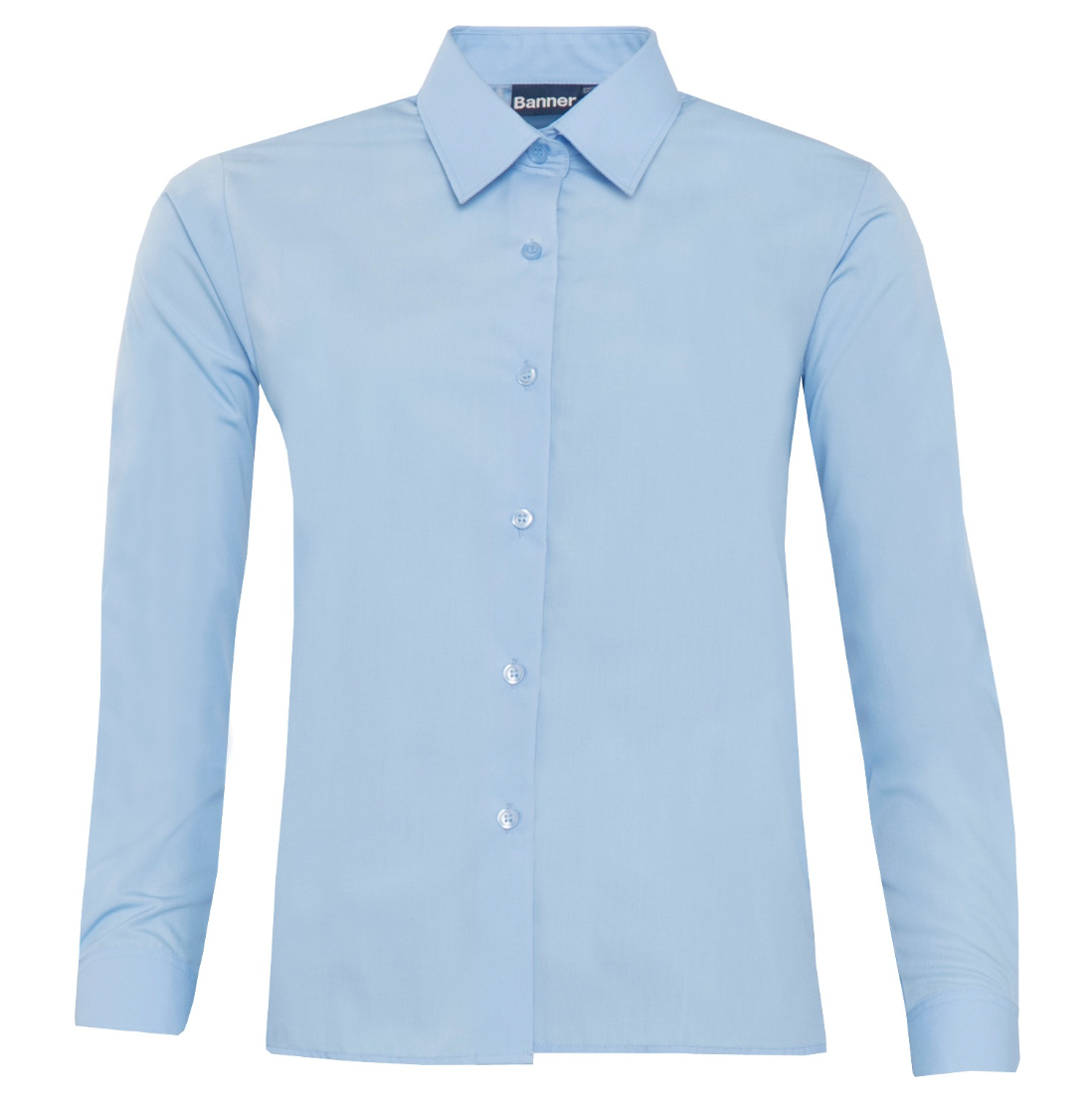 Light Blue Long Sleeve Formal Blouse (28)