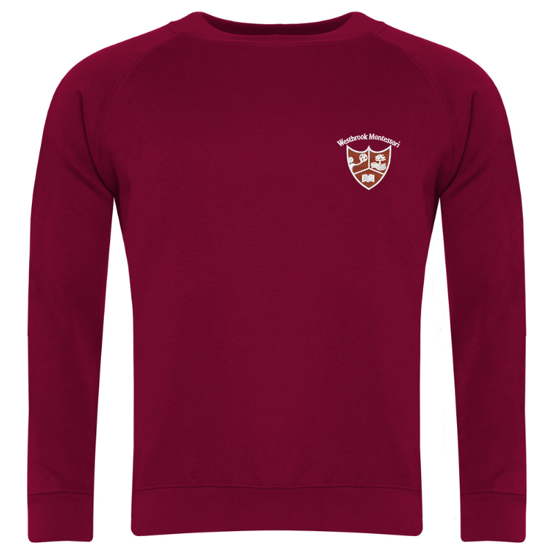 WMA Burgundy Raglan Crewneck Sweatshirt (3)