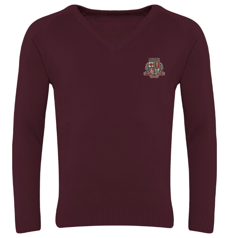UB0 Burgundy V-Neck Sweater (36)