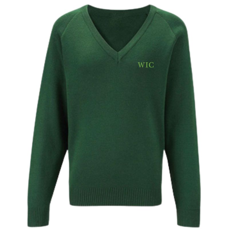Green V-Neck Sweater (WIC 44)