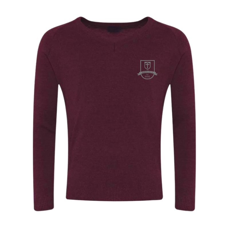 BCC Burgundy V-Neck Sweater (30)