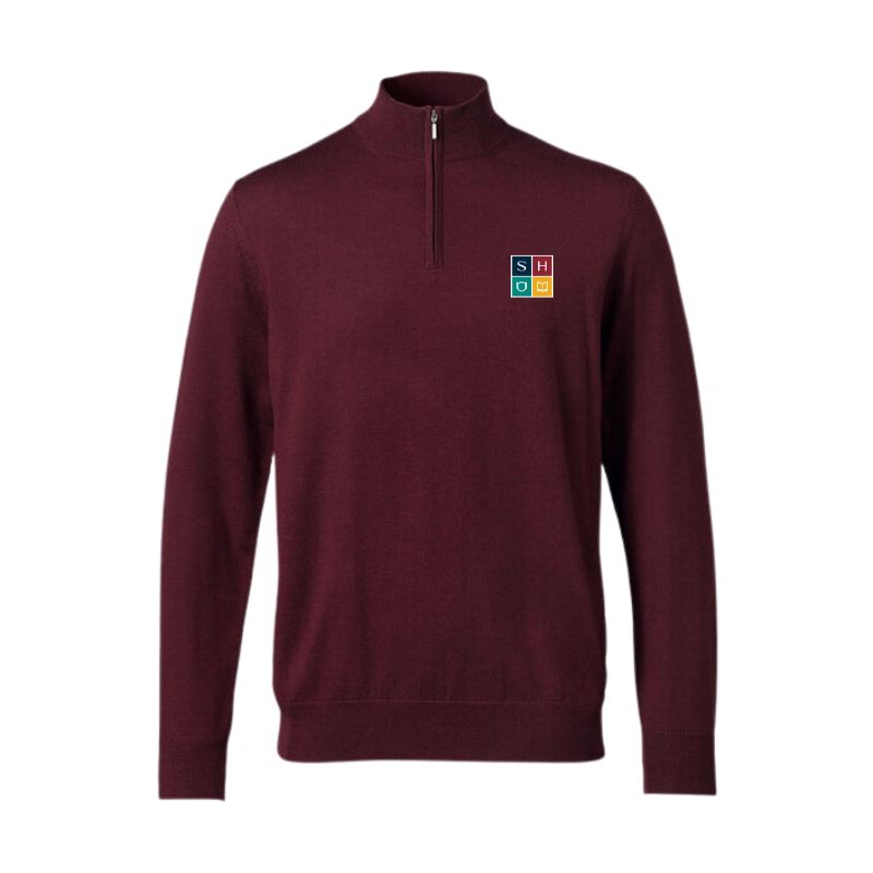 SHV Burgundy 1/4 Zip Sweater (36)