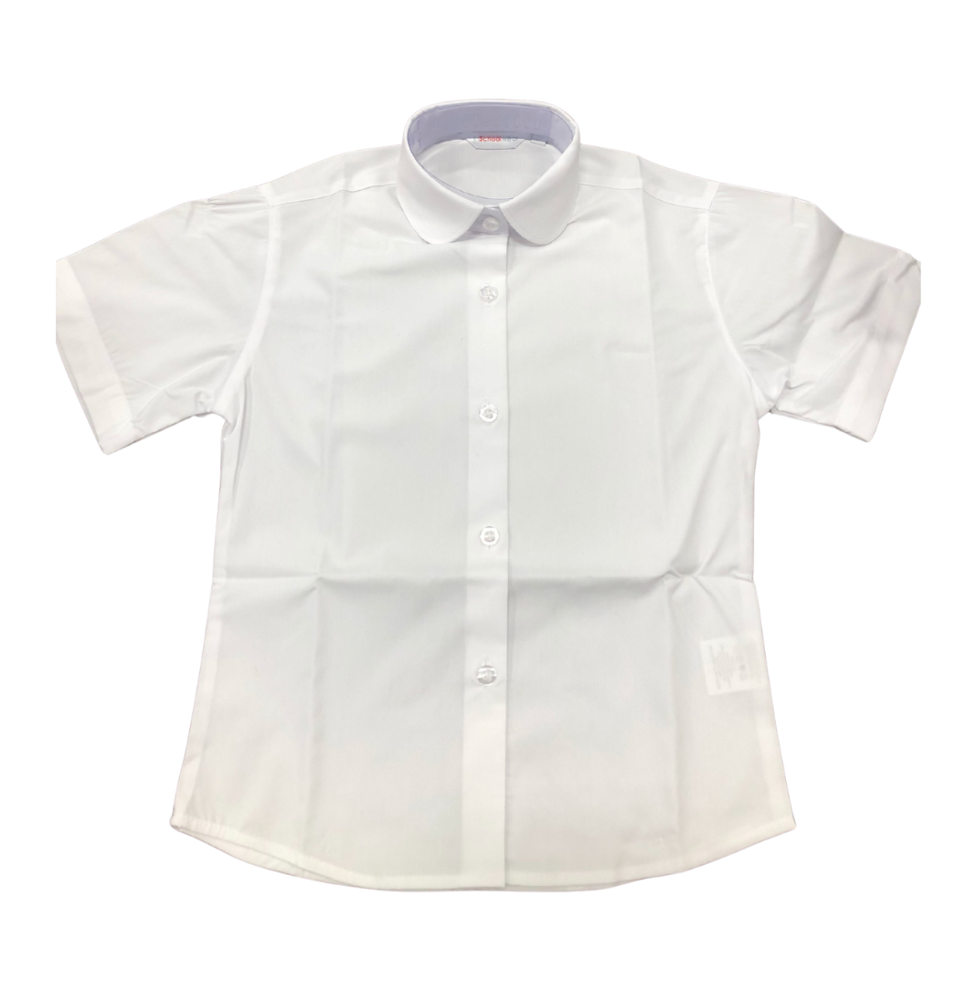 White Short Sleeve Katie Collar Blouse (40)