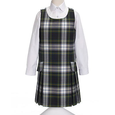 Tunique plissée latérale en tartan DRG (10)