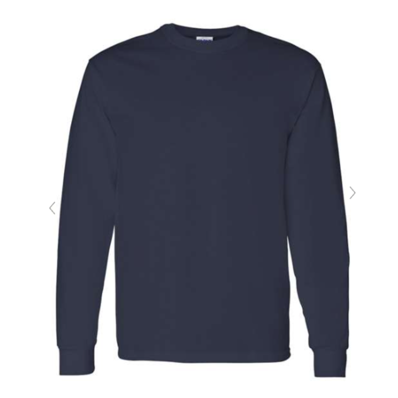 Navy Long Sleeve Gym Shirt (YM)