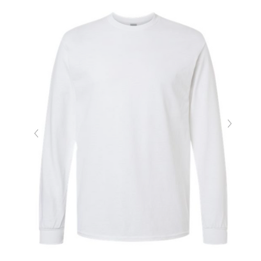 White Long Sleeve Gym Shirt (YXS)