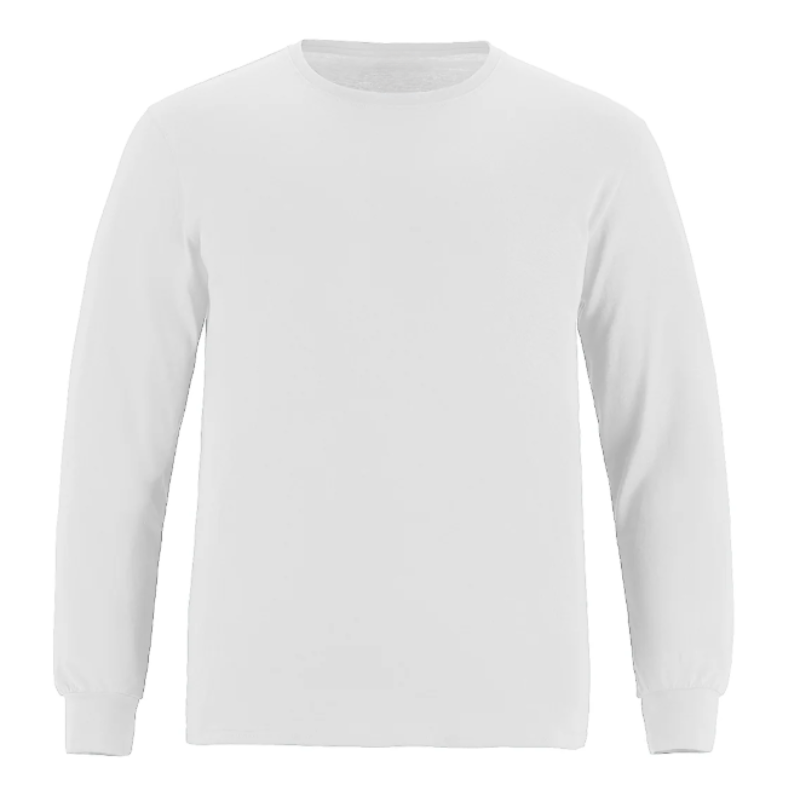 White Long Sleeve Gym T-Shirt (YS)
