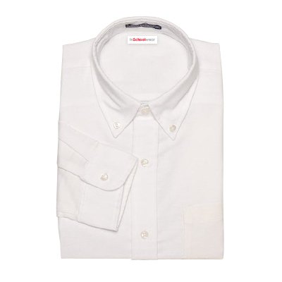 White Classic Long Sleeve Oxford Shirt (15)