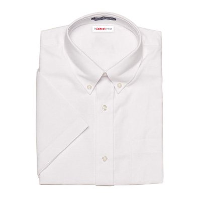 White Classic Short Sleeve Oxford Shirt (AM)- DISCONTINUED