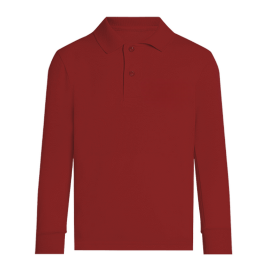 Burgundy Premium Long Sleeve Polo (11)