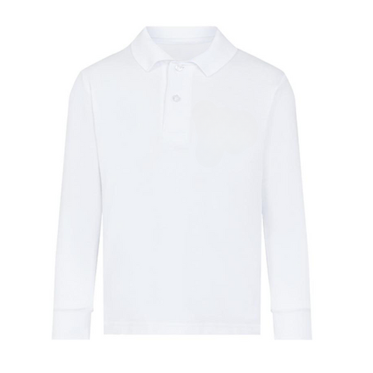 White Premium Long Sleeve Polo (1)