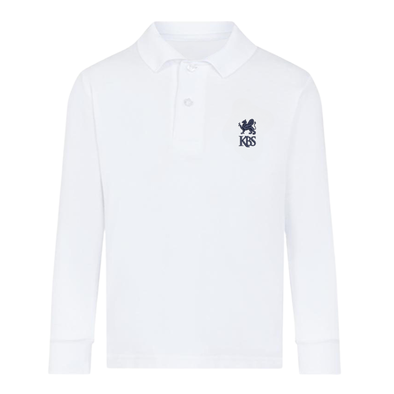 KBS White Premium Long Sleeve Polo (5)