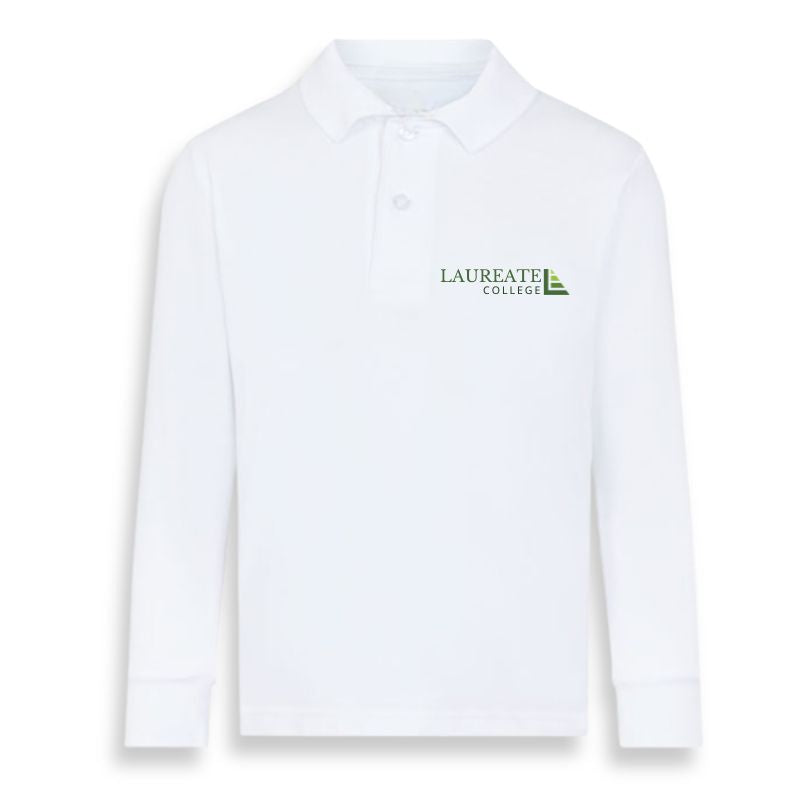 LC0 White Premium Long Sleeve Polo (AM)