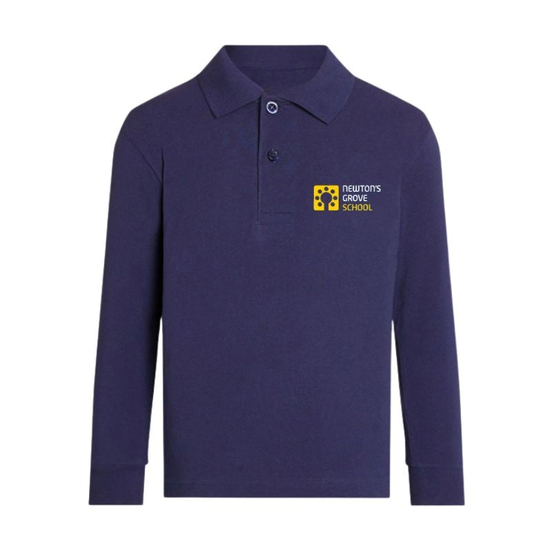 NGS Navy Premium Long Sleeve Polo (AXL)