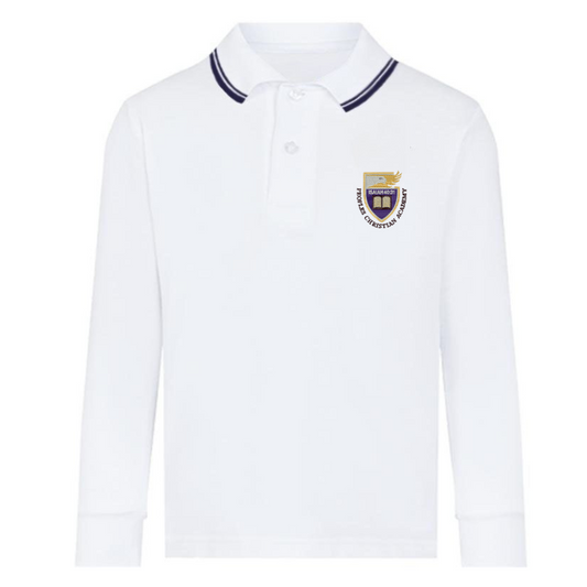 White PCA Premium Long Sleeve Polo (11)