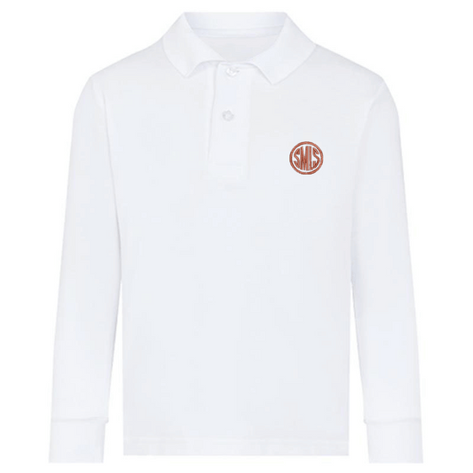 SML White Premium Long Sleeve Polo (1)