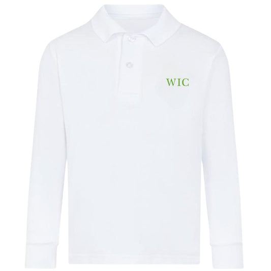 White Premium Long Sleeve Polo (WIC AXL)