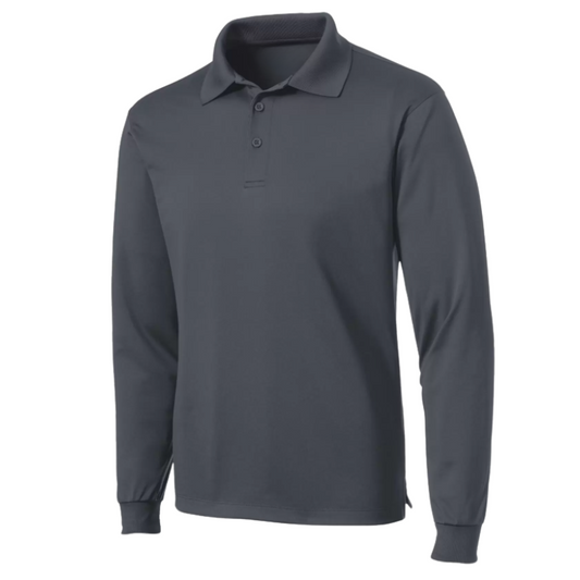 Grey Coal Harbour Long Sleeve Polo (AXS)