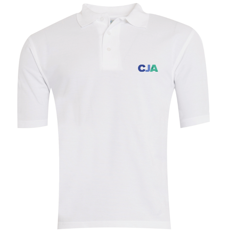 White CJA Premium Short Sleeve Polo (5)