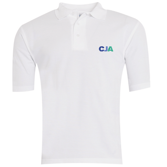 White CJA Premium Short Sleeve Polo (2)