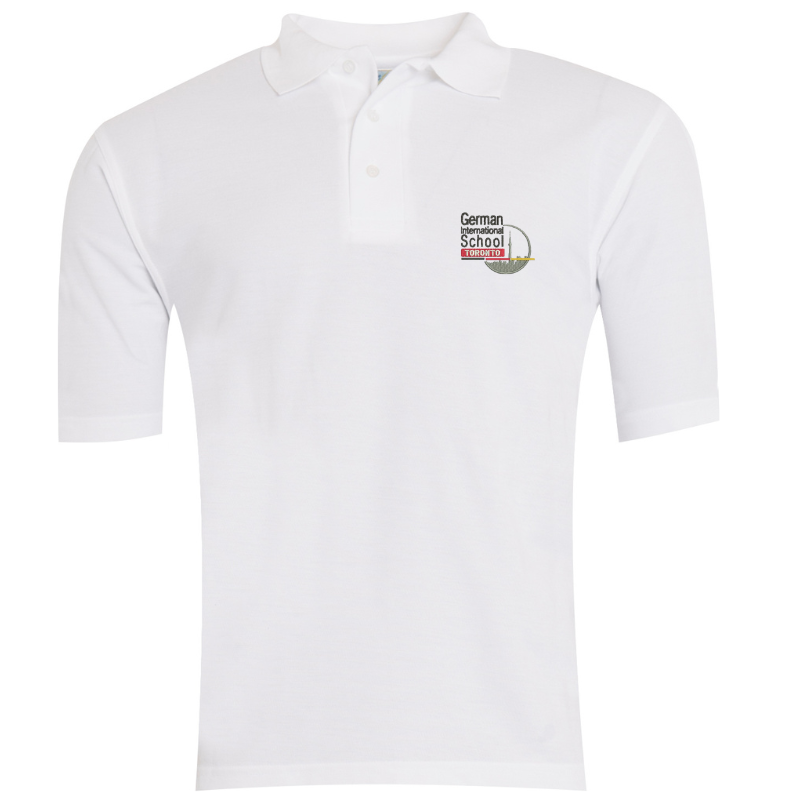GIS White Premium Short Sleeve Polo (AS)