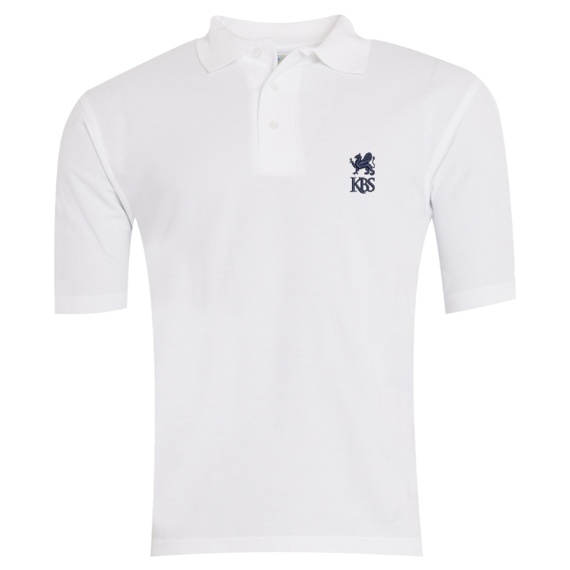 Polo KBS blanc premium à manches courtes (5)