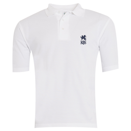 KBS White Premium Short Sleeve Polo (AS)
