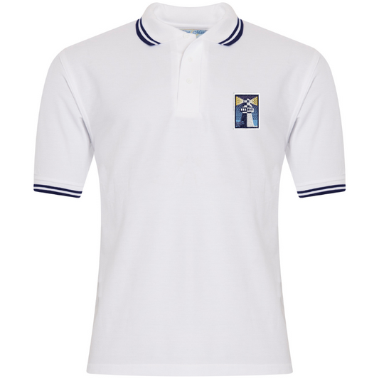 Polo OCS blanc premium à manches courtes (2XL)
