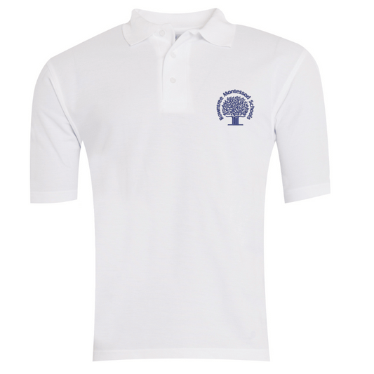 Polo RTM blanc premium à manches courtes - STAFF (AXL)