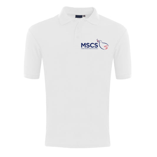 MSC White Premium Short Sleeve Polo (AL)
