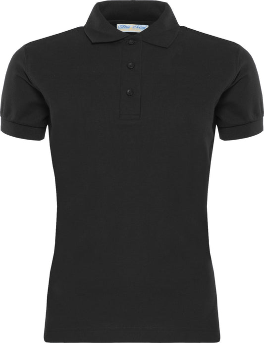 Black Premium Ladies Short Sleeve Polo (10)