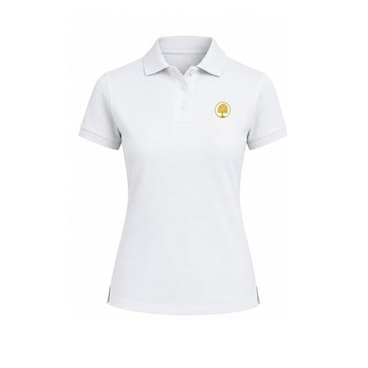 White Premium Girls Short Sleeve Polo (WWS AXL)
