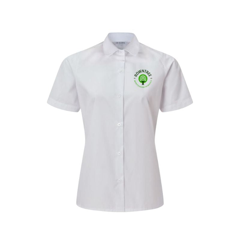 White Short Sleeve Katie Collar Blouse (RTM 22)