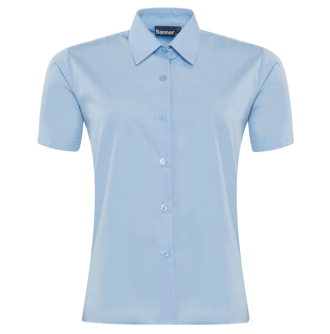 Light Blue Short Sleeve Formal Blouse (28)