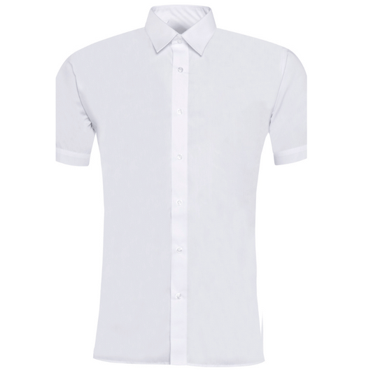 White Luxe Cotton Rich Short Sleeve Blouse (46)