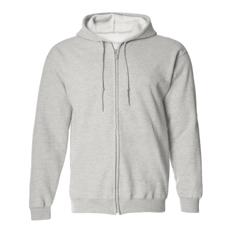 Sweat à capuche gris à fermeture éclair intégrale (5)