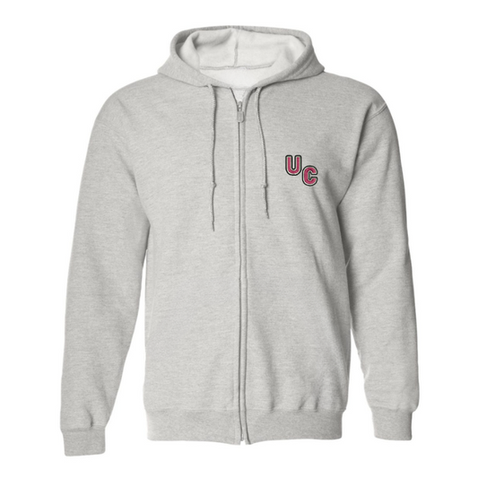 Sweat à capuche zippé gris UM0 (7)