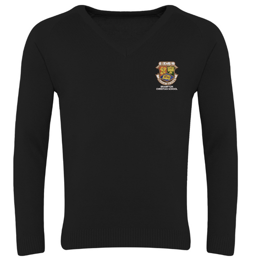 BCS Black V-Neck Sweater (DISCONTINUED 28)