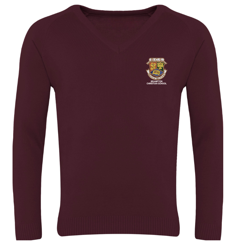 BCS Burgundy V-Neck Sweater (28)